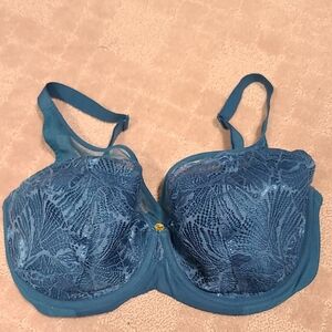 Understance Elegant Blue Lace Bra, Size 32H